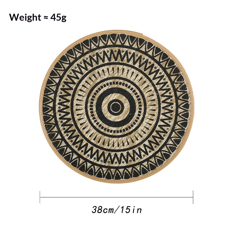 Handwoven Jute Natural Placemat & Coaster — view 16