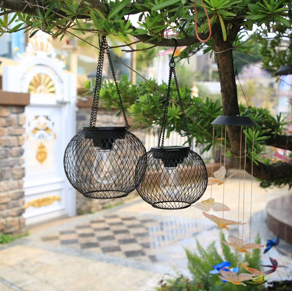 Solar Hanging Metal Garden Lantern