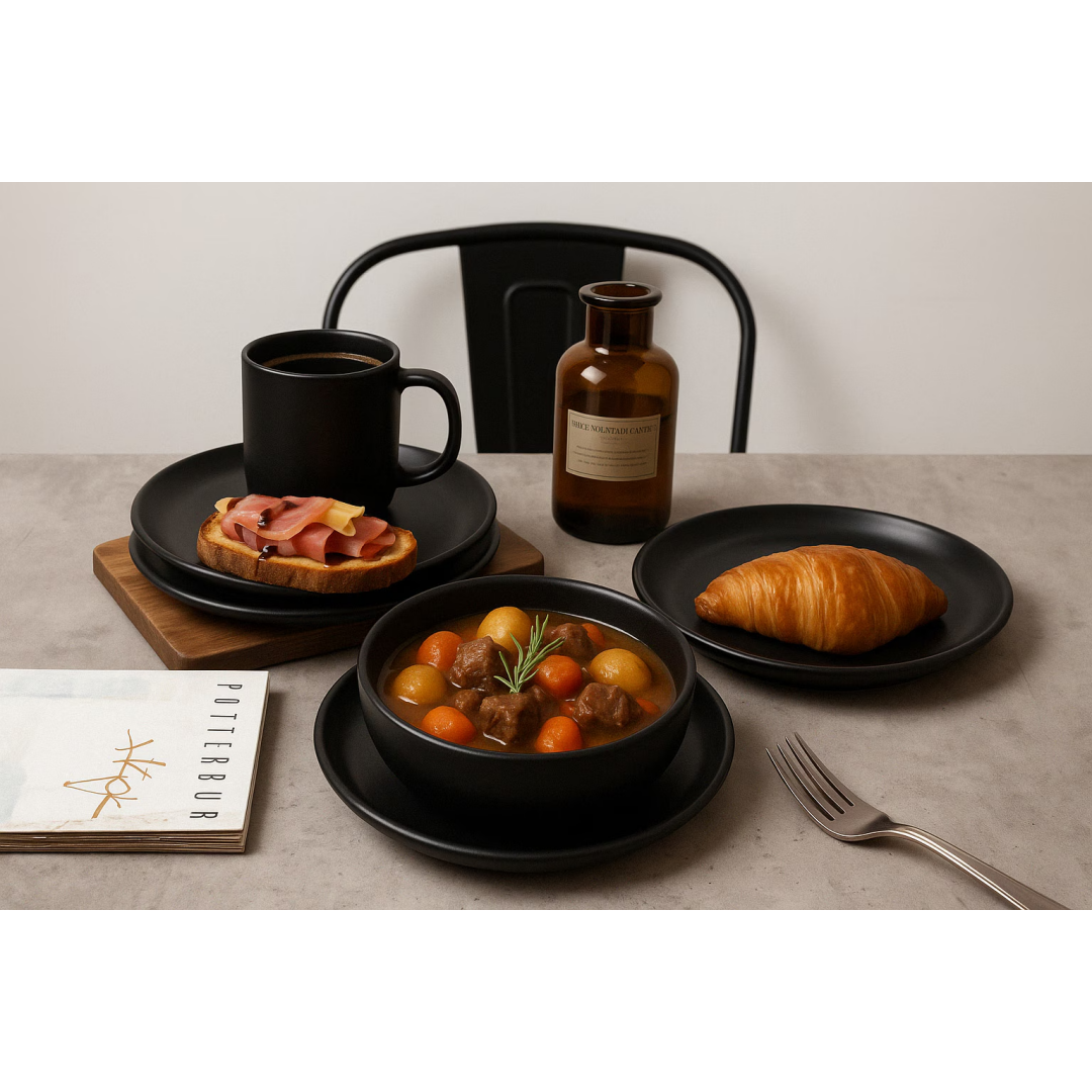 Matte Stoneware Dining Collection for Four — view 13