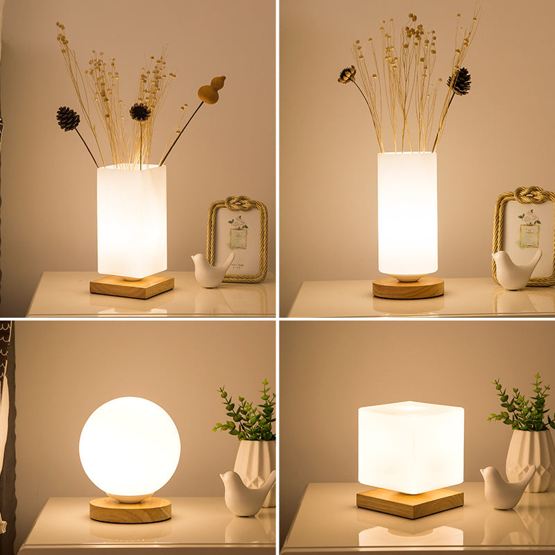 Solid Wood Table Lamp | Warm Minimalist Glow — view 4
