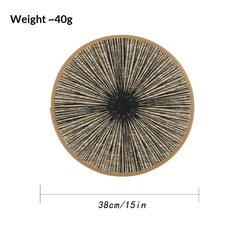 Handwoven Jute Natural Placemat & Coaster — view 4