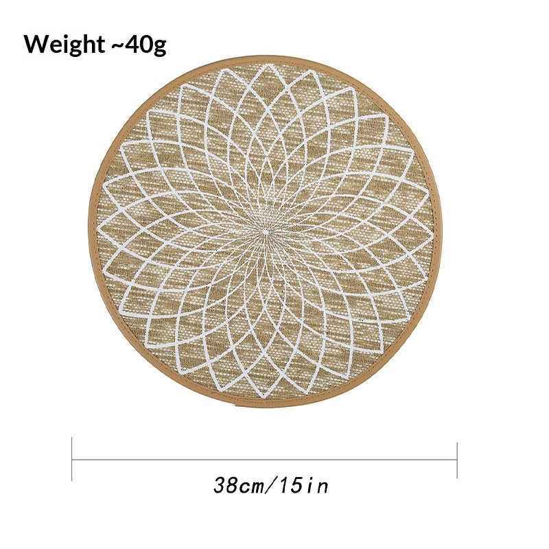Handwoven Jute Natural Placemat & Coaster