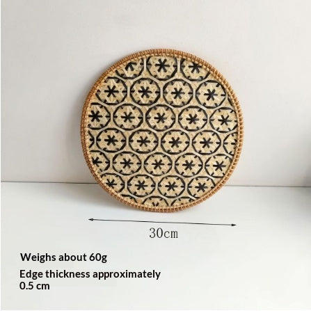 Handwoven Rattan & Bamboo Dining Placemat — view 14