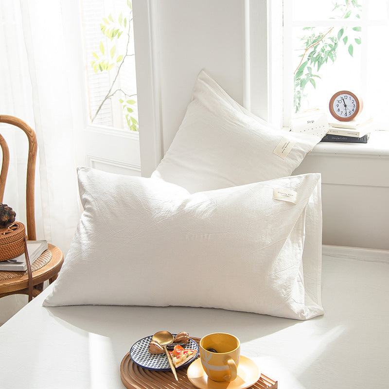 Korean Washed Cotton Pillowcase Pair — Cloud Soft — view 4