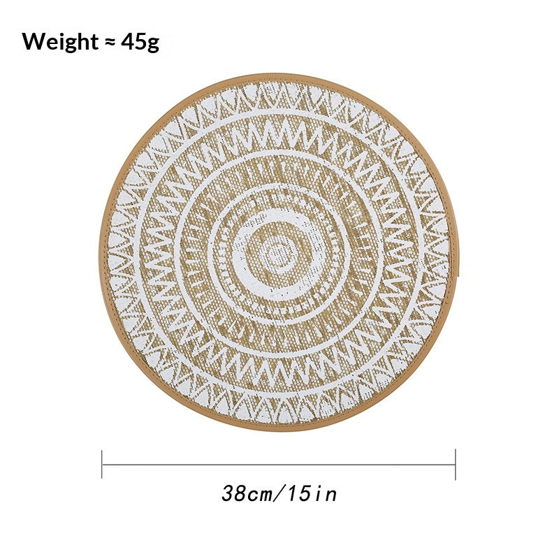 Handwoven Jute Natural Placemat & Coaster
