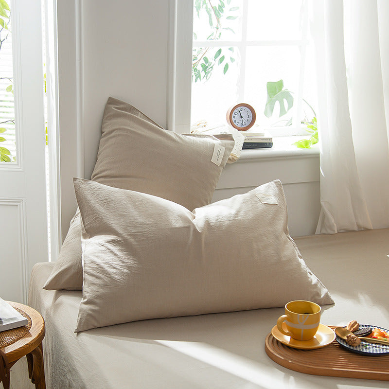 Korean Washed Cotton Pillowcase Pair — Cloud Soft — view 5