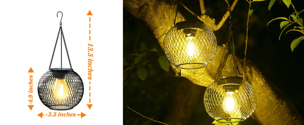 Solar Hanging Metal Garden Lantern