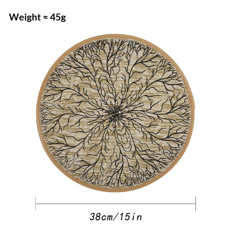 Handwoven Jute Natural Placemat & Coaster