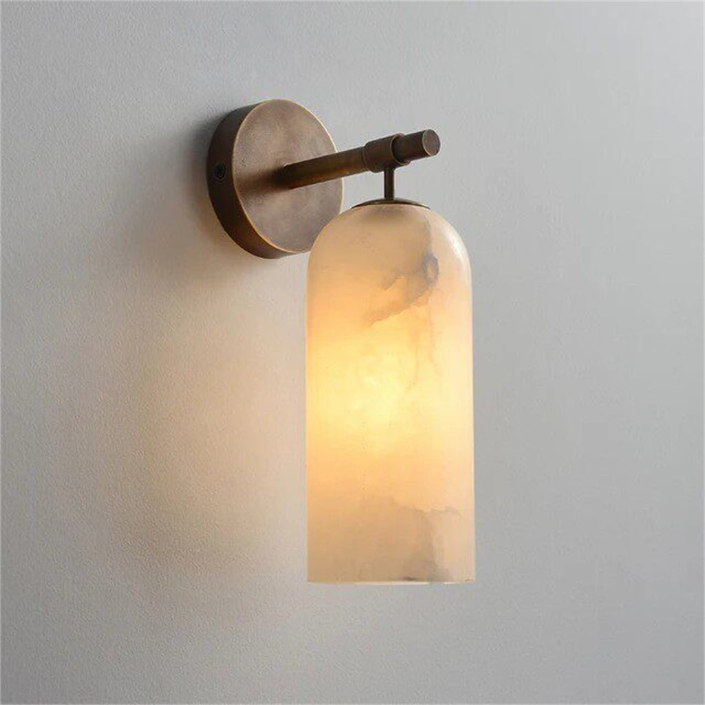 Marble & Copper Sculptural Wall Lamp — view 4