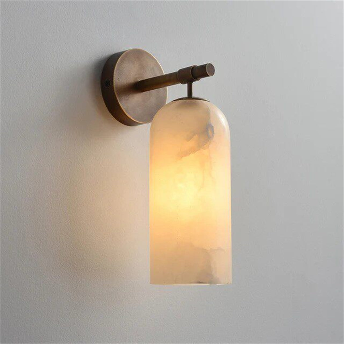Marble & Copper Sculptural Wall Lamp — view 4