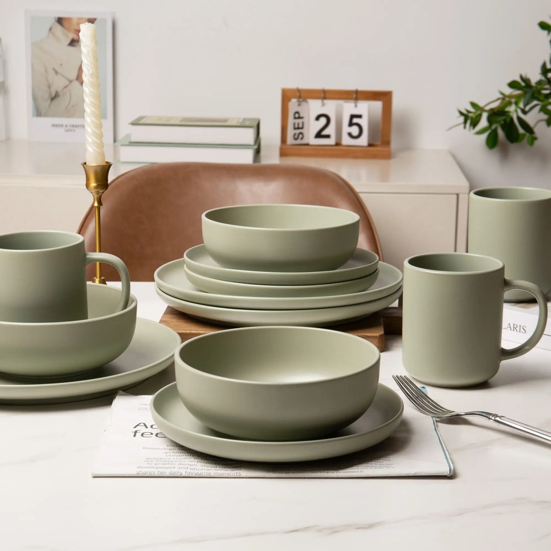 Matte Stoneware Dining Collection for Four — view 3